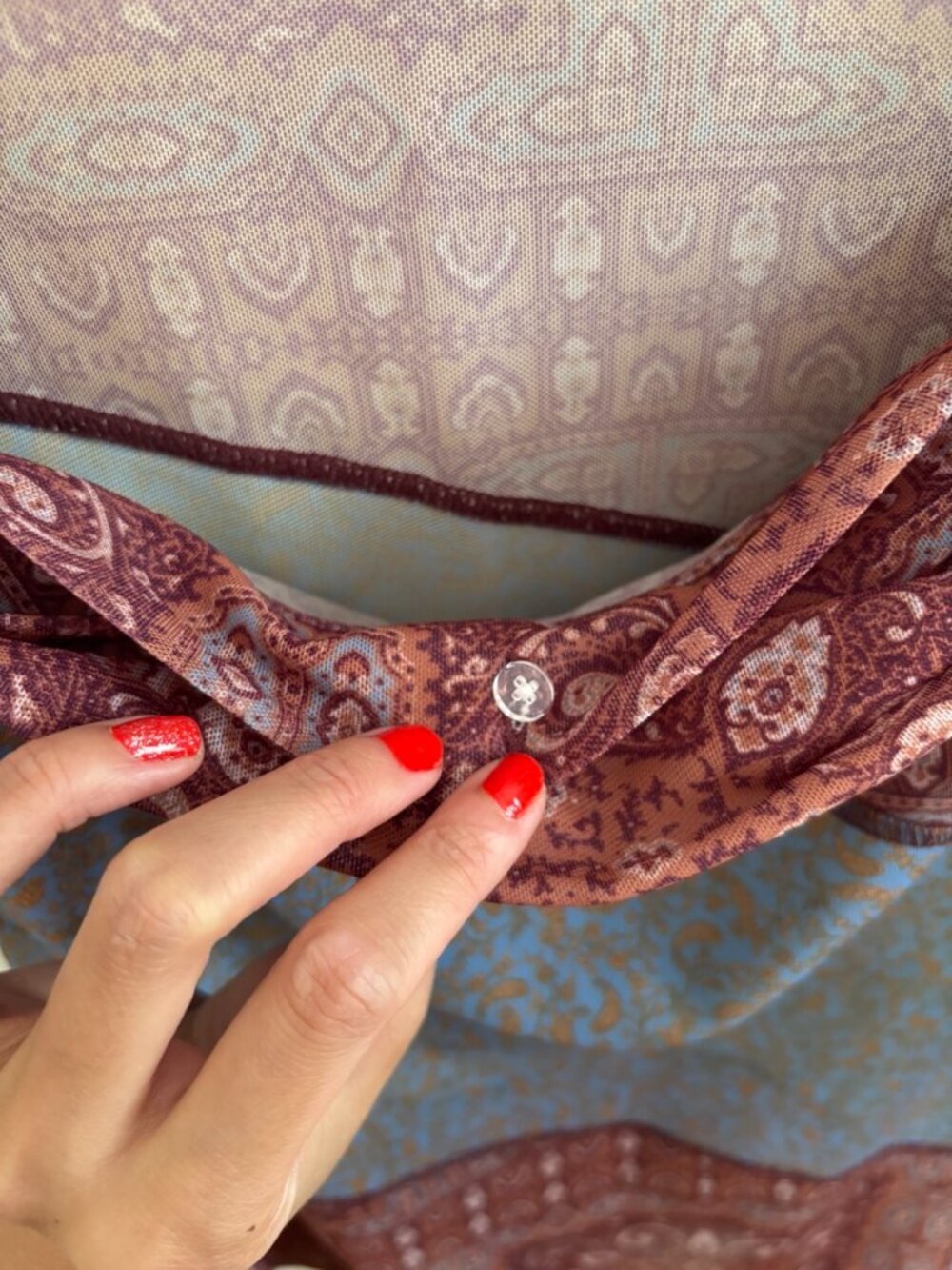 Miaou Ginger Dress Periwinkle Paisley - Picture 5 of 6